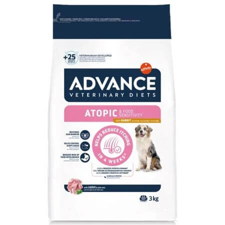 Droog hondenvoer met konijn en erwten Atopic Derma Care, 3 kg, Advance Veterinary Diets