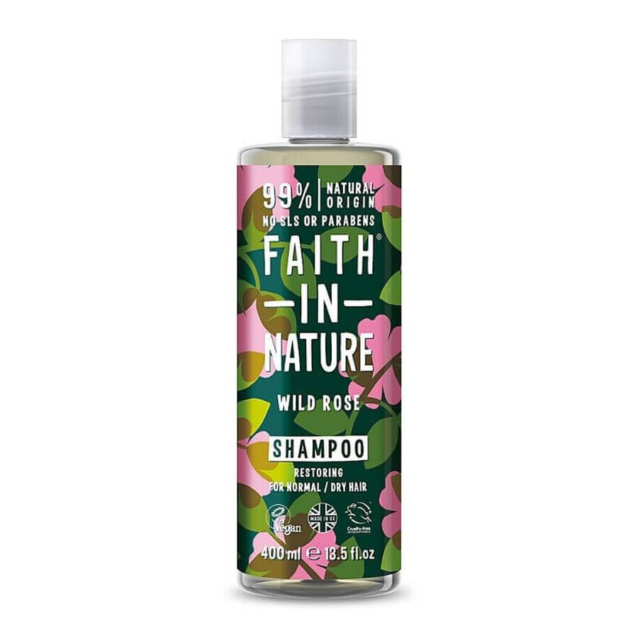 Shampooing à la rose sauvage x 400ml, Faith in Nature