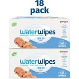 WATERWIPES Ökologische Wischtücher mit 99,9% Wasser, 60x18=1080 Stück