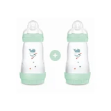 MAM Plastikflasche Easy Start Anti-Colic mit Silikonnippel 2+ Monate 260ml 2 Stück [355SBc]