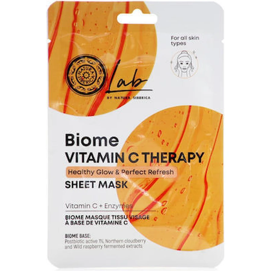 NATURA SIBERICA Biome Vitamin C Therapy Sheet Mask Face Mask for Shine 1 piece