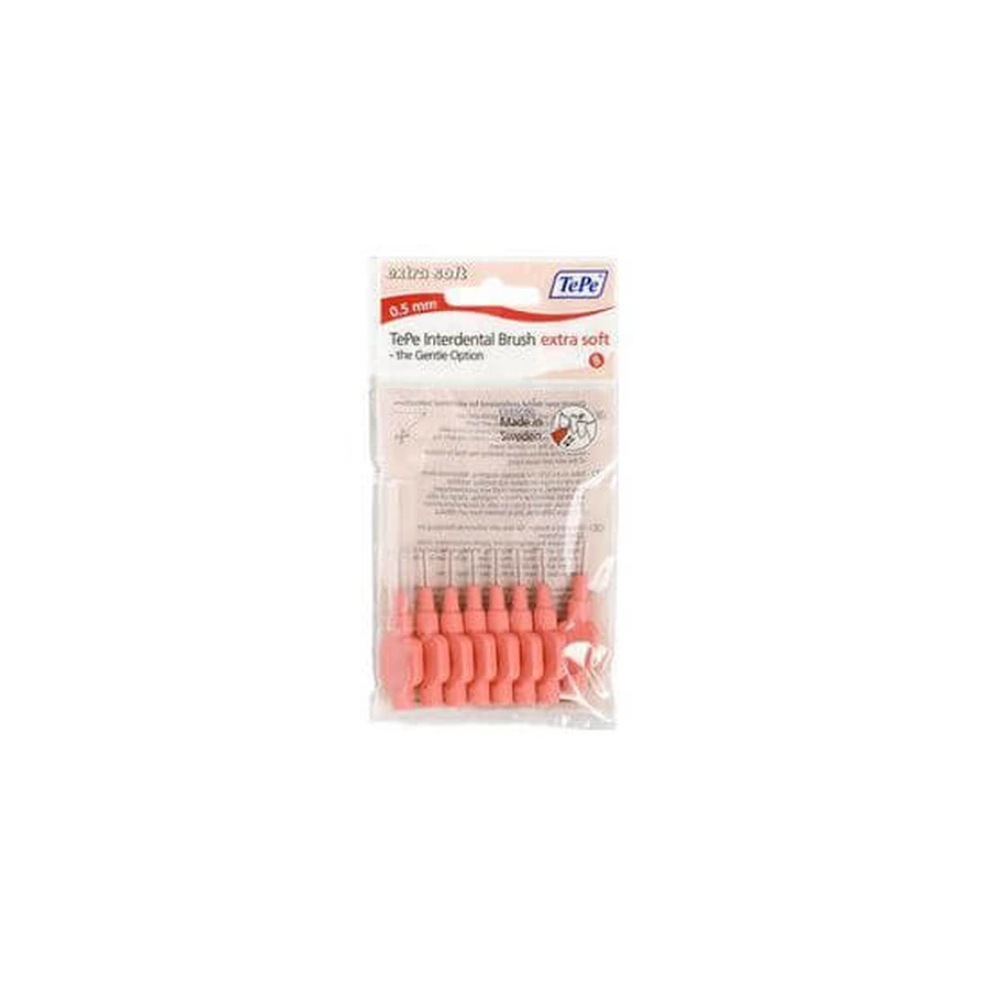 TEPE Spazzole a denti medi molto morbide n. 2 0,5 mm rosso x8