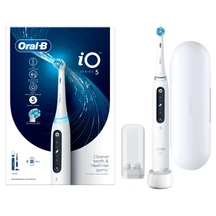 ORAL B iO Serie 5 Elektrische Zahnbürste Weiß mit Reiseetui