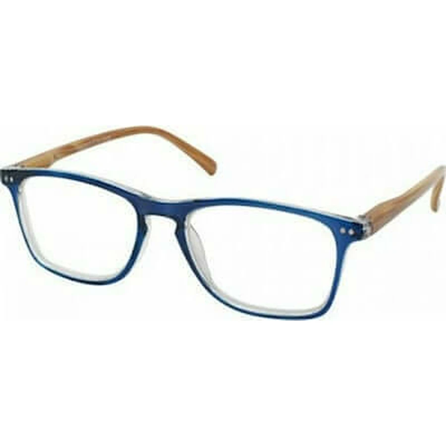 EYELEAD Presbyopia - Okulary do czytania z drewnianym ramieniem i niebieską oprawką E212 +1.50: ceny i cechy