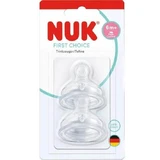 NUK First Choise Silicone Nipple For 6+ Months Flow Control 2 Pieces