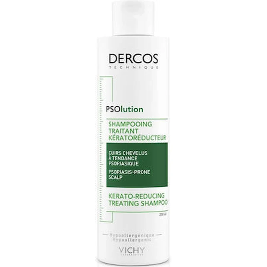 VICHY Dercos Psolution Shampooing Traitement Kératoréducteur - Shampooing pour cheveux avec Psoriasis 200ml