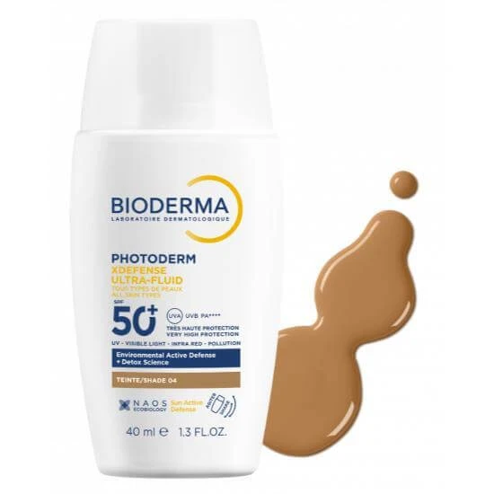 BIODERMA Photoderm X Denfense Ultra-Fluid Whitening Zonnebrandcrème voor Matte Finish Teinte 04 SPF50+ 40ml