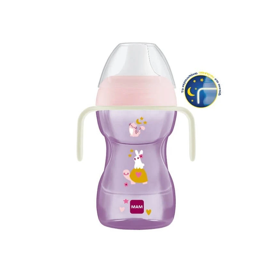 *MAM drinkplezier beker nacht 270ml 8+ maanden 463G meisje