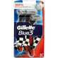 GILLETTE Azul 3 Plus Rojo cuchillas de afeitar desechables 3 piezas