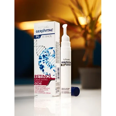 Gerovital H3 Retinol Anti-Wrinkle Eye Cream, 15 ml, Farmec
