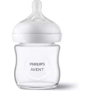 AVENT Natural Response Glazen Fles voor 0+ Maanden, Wit 120ml [SCY930/01]