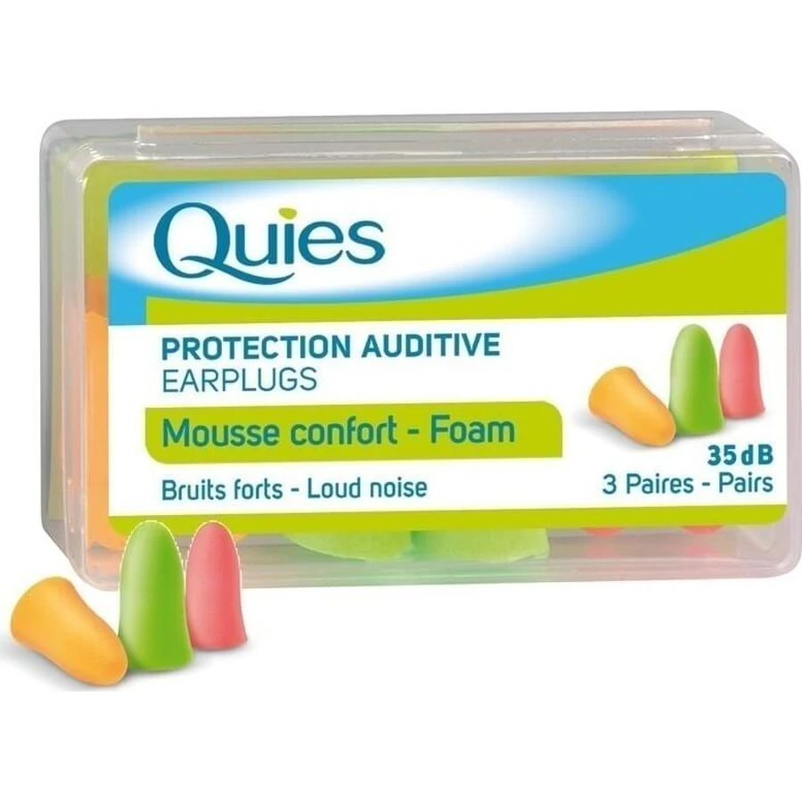 QUIES Tapones de poliuretano blando x3