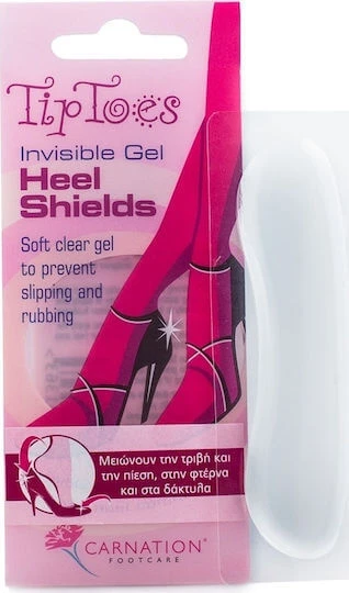 CARNATION Tip Toes Invisible Gel Heel Shields, transparante gel ontworpen om wrijving in de schoen te verminderen 1 paar