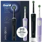 ORAL-B Vitality Pro Duo Pack Electric Toothbrush Black & LIlac 2 Pieces