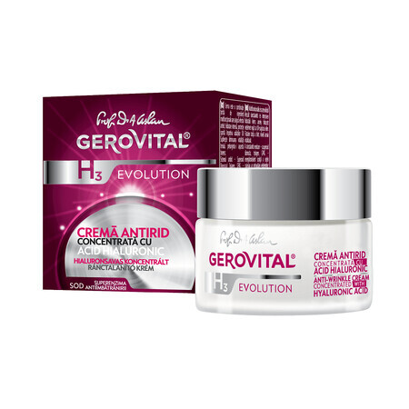 Gerovital H3 Evolution Anti-Falten-Creme mit Hyaluronsäure 3%,  50 ml, Farmec