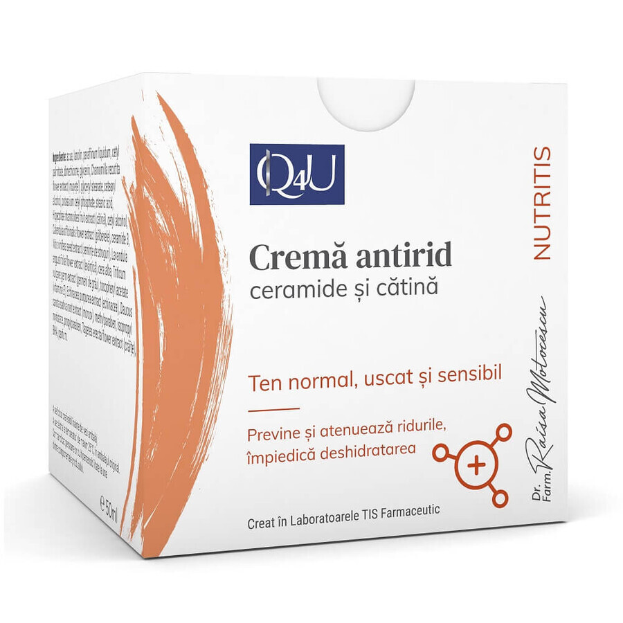 Cremă antirid cu ceramide Nutritis Q4U, 50 ml, Tis Farmaceutic