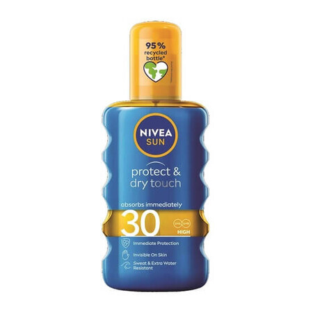 Zonnebeschermingsspray SPF 30 Protect &amp; Dry Touch, 200 ml, Nivea Sun