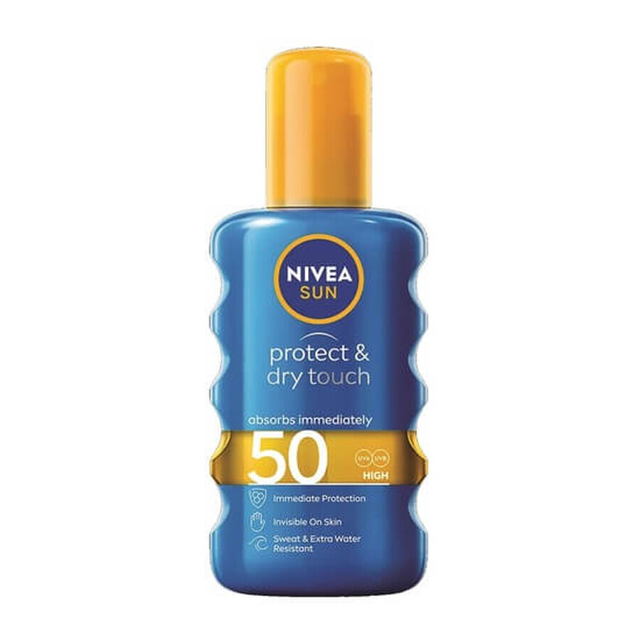 Zonnebeschermingsspray SPF 50 Protect &amp; Dry Touch, 200 ml, Nivea Sun