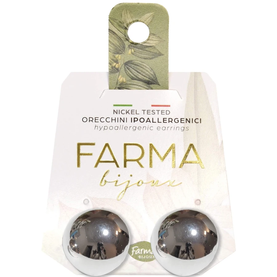 FARMA BIJOUX Hypoallergene Oorbellen Zilver Knoop Rond 18mm