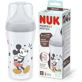 NUK Disney Mickey Mouse Perfect Match Kunststoff-Flasche mit Soft-Silikon-Sauger (M) 3+ Monate 260ml