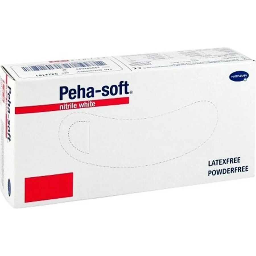 HARTMANN Peha-Soft Nitrile Guanti monouso in nitrile bianco senza polvere - Confezione da 100 pezzi - Selezionare la taglia