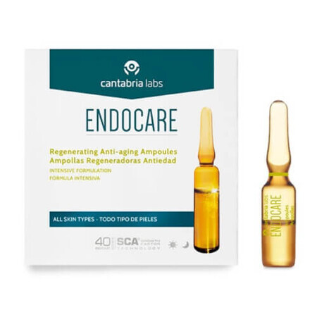 Anti-verouderingsflacons met regeneratief effect Endocare, 7 flacons x 1 ml, Cantabria Labs