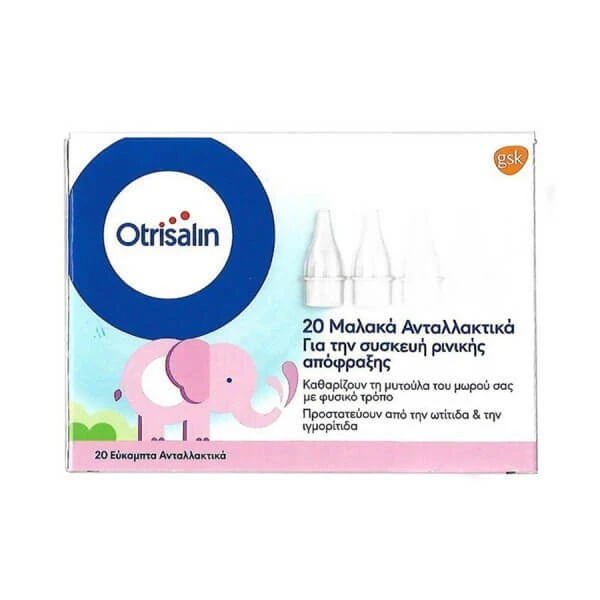 OTRISALIN Flexibele Reserveonderdelen Voor Neusobstructieapparaat Met Wegwerp Absorberend Filter x20 Stuks