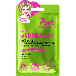 7DAYS Easy Wednesday Sheet Mask Feuchtigkeitsmaske mit weißem Tee & Birne, 28g