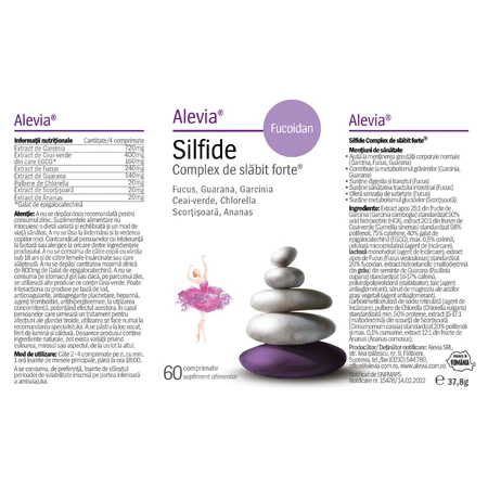Silfide Abnehmkomplex plus Fucoidan, 60 Tabletten, Alevia