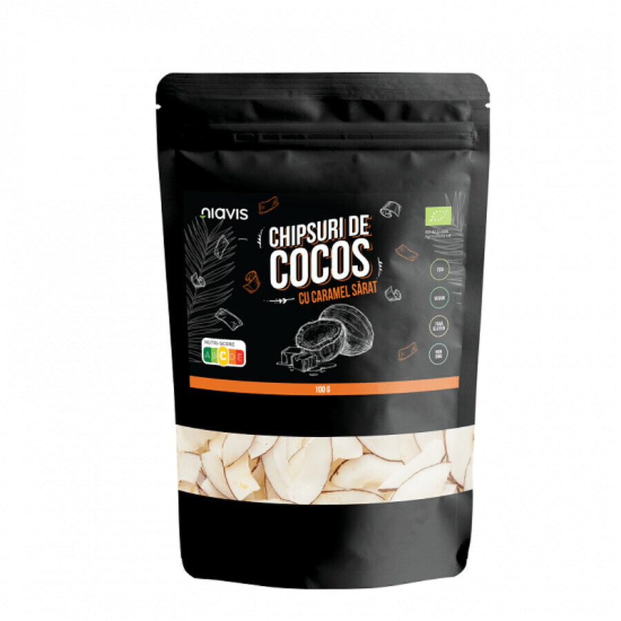 Eco kokoschips met gezouten karamel, 100g, Niavis