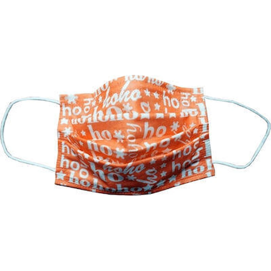 POLI MEY MED Máscaras de Navidad desechables de 3 capas con diseño Ho-Ho-Ho x50