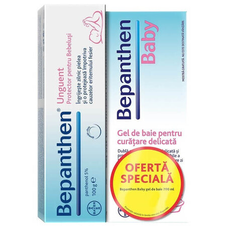 Bepanthen Zalf 100g + Bayer Bepanthen Baby Douchegel 200ml, Bayer