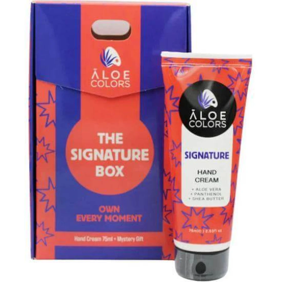ALOE COLORS Promo Kerstmis De Handtekening Doos Handcrème Hydraterende Handcrème 75ml & Mysterie Geschenk