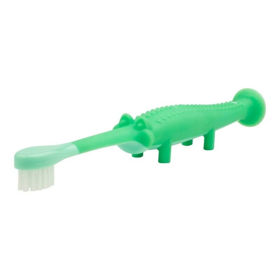 Spazzolino da denti per bambini DR BROWN'S Coccodrillo verde per 1-4 anni HG 059