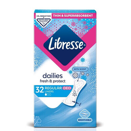 Absorbants quotidiens Normal Deo, 32 pièces, Libresse