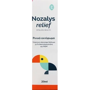 NOZALYS Alivio Spray Nasal Solución Salina Hipertónica, Indicado para la Salud Diaria de la Cavidad Nasal 20ml