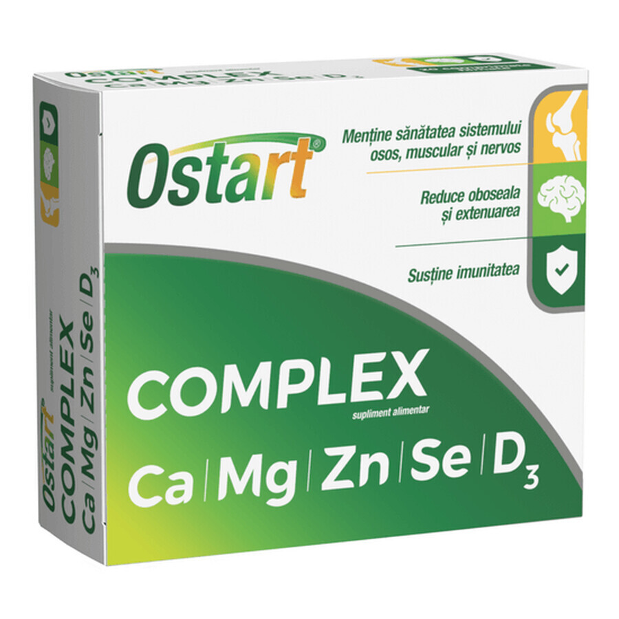 Ostart Complex Ca + Mg + Zn + Se + D3, 30 tablets, Fiterman