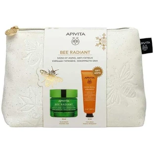 APIVITA Promo Ape Radiosa con Crema Texture Ricca Anti-Età, 50ml & Regalo Maschera Viso Arancione con Lucentezza, 50ml & Scatola d'Acqua