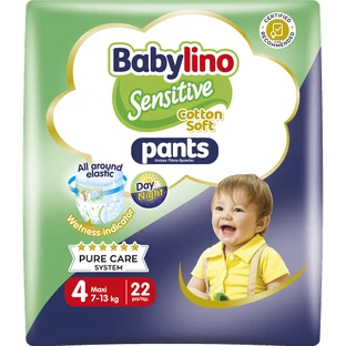 BABYLINO Pantalon coton doux unisexe No4 Maxi 7-13kg 22 pièces