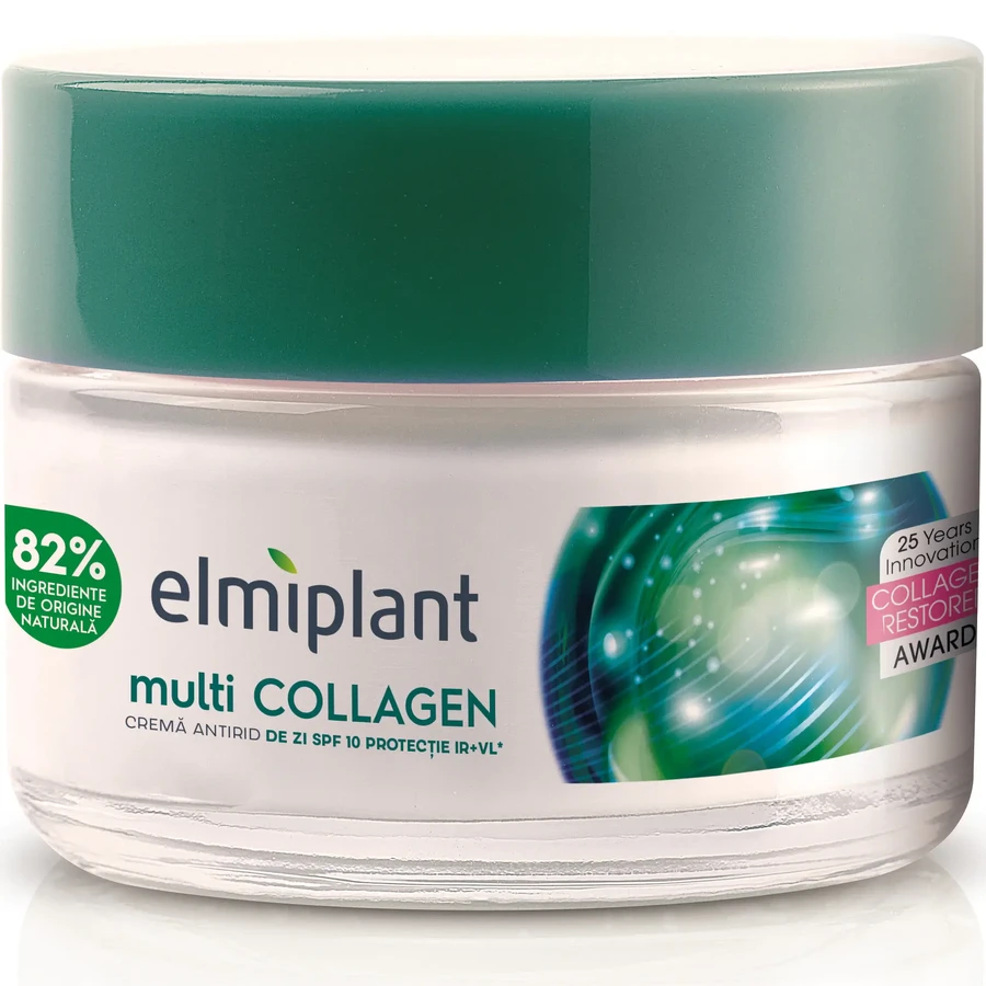 Anti-rimpel dagcrème SPF 10 Multi Collagen, 50 ml, Elmiplant