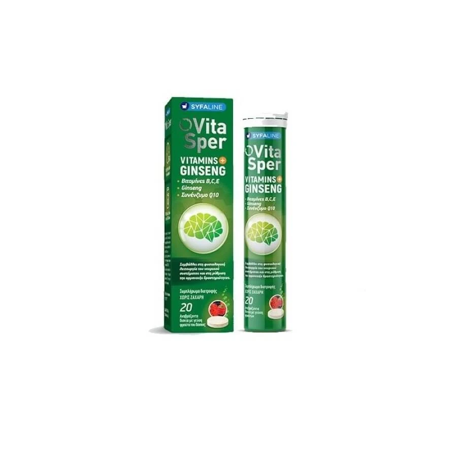 VITASPER Multi-Vitamin & Ginseng mit Waldfruchtgeschmack 20 Brausetabletten