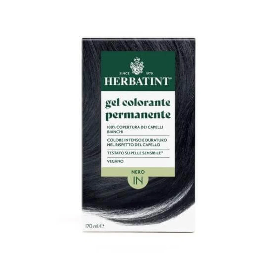 HERBATINT Permanente Haarkleuring Gel Ammoniakvrije Haarkleuring 1N Zwart 170ml