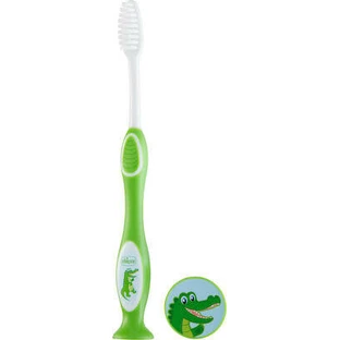 CHICCO Brosse à dents en forme de lait pour enfants de 3 à 6 ans en différentes couleurs - Vert