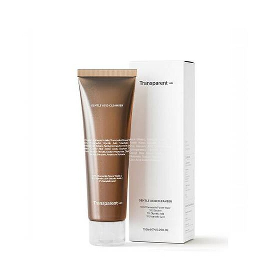 Exfoliërende Reinigingsgel met Kamillewater en Glycolzuur 5%, 150 ml, Transparant Lab