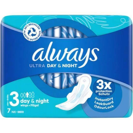ALWAYS Ultra Day Super Extra Maandverband met Vleugels Maat 3, 7 stuks
