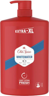 OLD SPICE Whitewater 3in1 Douche & Shampoo Gel Mannen Douchegel, Shampoo Gel voor Lichaam Haar & Gezicht 1000ml