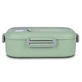 NAVA Stainless Steel Rectangular Food Container We Care In Green Colour 800ml (10-262-007)