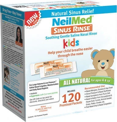 NEILMED Sinus Rinse Kids Vervangende Neusontzwellende Zakjes Voor Kinderen 120 Stuks