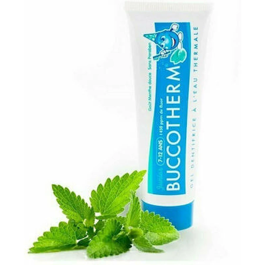 Pasta dentífrica BUCCOTHERM Junior 1450 ppm Para 7+ Años Con Sabor Menta 50ml