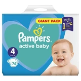 PAMPERS Babyluiers Active Baby Nr.4 9-14Kgr 76 Stuks Reuzeverpakking